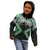 Green Aotearoa Tukutuku Manawa Tapu Kid Hoodie Ta Moko Toi Maori