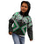 Green Aotearoa Tukutuku Manawa Tapu Kid Hoodie Ta Moko Toi Maori