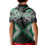 Green Aotearoa Tukutuku Manawa Tapu Kid Polo Shirt Ta Moko Toi Maori