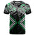 Green Aotearoa Tukutuku Manawa Tapu T Shirt Ta Moko Toi Maori