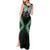 Green Aotearoa Tukutuku Manawa Tapu Tank Maxi Dress Ta Moko Toi Maori