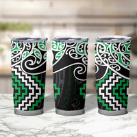 Green Aotearoa Tukutuku Manawa Tapu Tumbler Cup Ta Moko Toi Maori