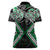 Green Aotearoa Tukutuku Manawa Tapu Women Polo Shirt Ta Moko Toi Maori