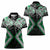 Green Aotearoa Tukutuku Manawa Tapu Women Polo Shirt Ta Moko Toi Maori