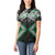 Green Aotearoa Tukutuku Manawa Tapu Women Polo Shirt Ta Moko Toi Maori