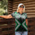 Green Aotearoa Tukutuku Manawa Tapu Women Polo Shirt Ta Moko Toi Maori