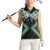 Green Aotearoa Tukutuku Manawa Tapu Women Sleeveless Polo Shirt Ta Moko Toi Maori