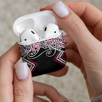 Pink Aotearoa Tukutuku Manawa Tapu AirPods Case Ta Moko Toi Maori - Polynesian Pride