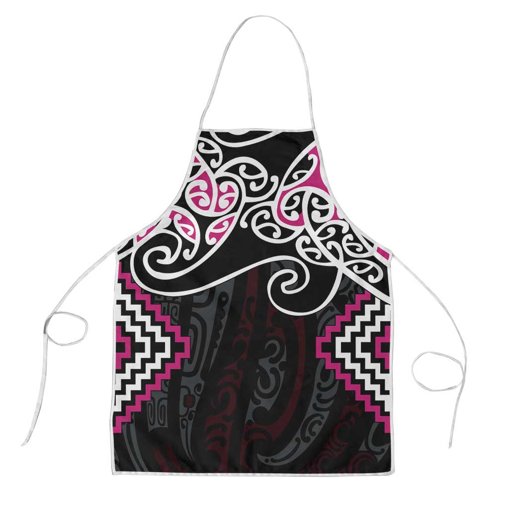 Pink Aotearoa Tukutuku Manawa Tapu Apron Ta Moko Toi Maori - Polynesian Pride