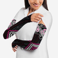 Pink Aotearoa Tukutuku Manawa Tapu Arm Sleeves Ta Moko Toi Maori - Polynesian Pride