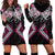 Pink Aotearoa Tukutuku Manawa Tapu Hoodie Dress Ta Moko Toi Maori