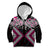 Pink Aotearoa Tukutuku Manawa Tapu Kid Hoodie Ta Moko Toi Maori