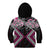 Pink Aotearoa Tukutuku Manawa Tapu Kid Hoodie Ta Moko Toi Maori