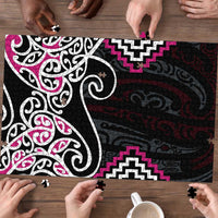 Pink Aotearoa Tukutuku Manawa Tapu Puzzle Ta Moko Toi Maori - Polynesian Pride