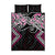 Pink Aotearoa Tukutuku Manawa Tapu Quilt Bed Set Ta Moko Toi Maori