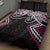 Pink Aotearoa Tukutuku Manawa Tapu Quilt Bed Set Ta Moko Toi Maori