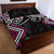 Pink Aotearoa Tukutuku Manawa Tapu Quilt Bed Set Ta Moko Toi Maori