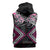 Pink Aotearoa Tukutuku Manawa Tapu Sleeveless Zip Hoodie Ta Moko Toi Maori - Polynesian Pride