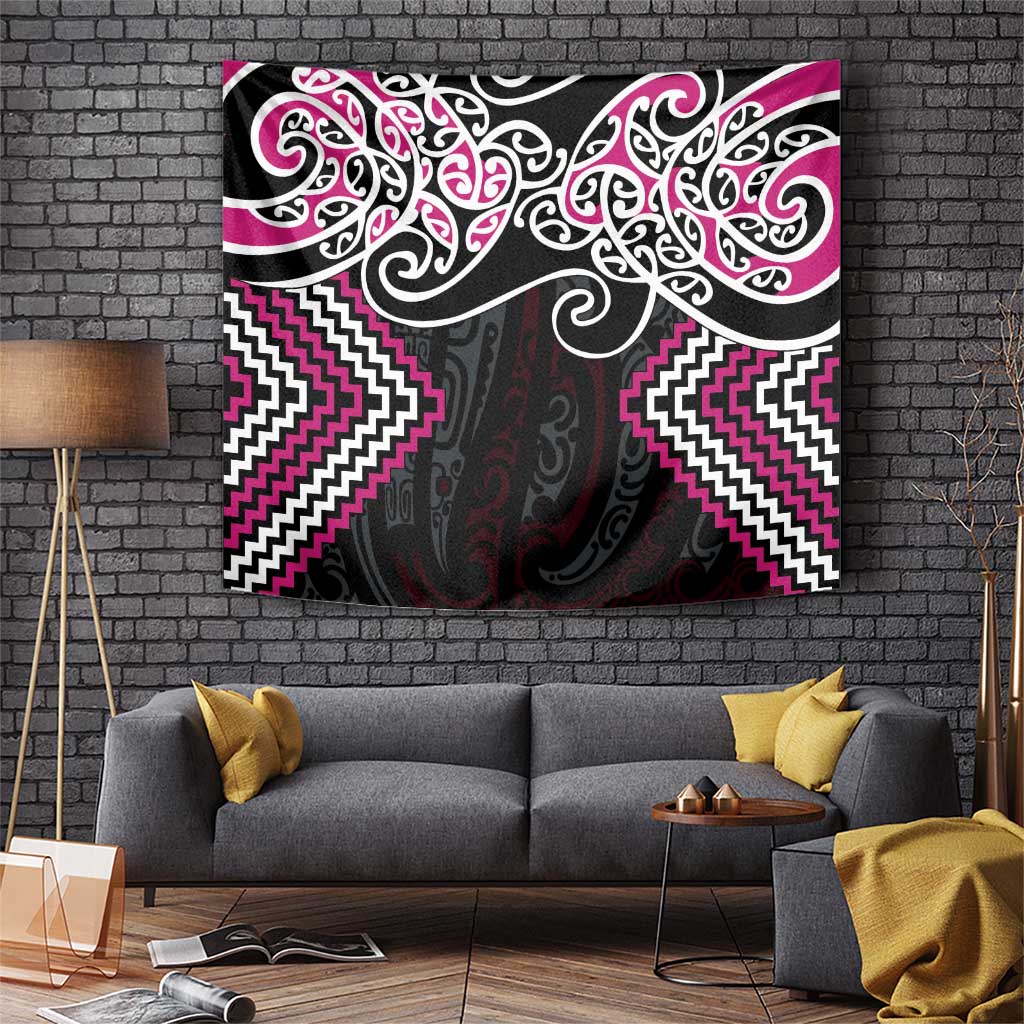 Pink Aotearoa Tukutuku Manawa Tapu Tapestry Ta Moko Toi Maori