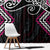 Pink Aotearoa Tukutuku Manawa Tapu Window Curtain Ta Moko Toi Maori