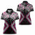 Pink Aotearoa Tukutuku Manawa Tapu Women Polo Shirt Ta Moko Toi Maori