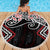 Red Aotearoa Tukutuku Manawa Tapu Beach Blanket Ta Moko Toi Maori