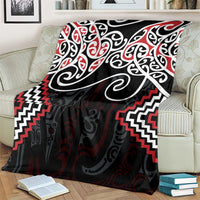 Red Aotearoa Tukutuku Manawa Tapu Blanket Ta Moko Toi Maori