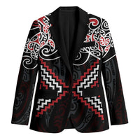 Red Aotearoa Tukutuku Manawa Tapu Blazer Ta Moko Toi Maori - Polynesian Pride