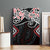 Red Aotearoa Tukutuku Manawa Tapu Canvas Wall Art Ta Moko Toi Maori