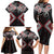 Red Aotearoa Tukutuku Manawa Tapu Family Matching Long Sleeve Bodycon Dress and Hawaiian Shirt Ta Moko Toi Maori