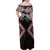 Red Aotearoa Tukutuku Manawa Tapu Family Matching Off Shoulder Maxi Dress and Hawaiian Shirt Ta Moko Toi Maori