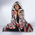 Red Aotearoa Tukutuku Manawa Tapu Hooded Blanket Ta Moko Toi Maori