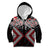 Red Aotearoa Tukutuku Manawa Tapu Kid Hoodie Ta Moko Toi Maori