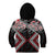 Red Aotearoa Tukutuku Manawa Tapu Kid Hoodie Ta Moko Toi Maori