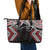 Red Aotearoa Tukutuku Manawa Tapu Leather Tote Bag Ta Moko Toi Maori