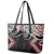 Red Aotearoa Tukutuku Manawa Tapu Leather Tote Bag Ta Moko Toi Maori