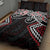 Red Aotearoa Tukutuku Manawa Tapu Quilt Bed Set Ta Moko Toi Maori