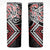 Red Aotearoa Tukutuku Manawa Tapu Skinny Tumbler Ta Moko Toi Maori