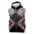 Red Aotearoa Tukutuku Manawa Tapu Sleeveless Zip Hoodie Ta Moko Toi Maori - Polynesian Pride