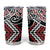 Red Aotearoa Tukutuku Manawa Tapu Tumbler Cup Ta Moko Toi Maori