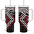 Red Aotearoa Tukutuku Manawa Tapu Tumbler With Handle Ta Moko Toi Maori