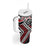 Red Aotearoa Tukutuku Manawa Tapu Tumbler With Handle Ta Moko Toi Maori