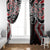 Red Aotearoa Tukutuku Manawa Tapu Window Curtain Ta Moko Toi Maori