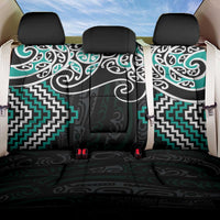 Turquoise Aotearoa Tukutuku Manawa Tapu Back Car Seat Cover Ta Moko Toi Maori