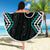 Turquoise Aotearoa Tukutuku Manawa Tapu Beach Blanket Ta Moko Toi Maori