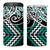 Turquoise Aotearoa Tukutuku Manawa Tapu 4 in 1 Can Cooler Tumbler Ta Moko Toi Maori