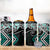 Turquoise Aotearoa Tukutuku Manawa Tapu 4 in 1 Can Cooler Tumbler Ta Moko Toi Maori