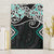 Turquoise Aotearoa Tukutuku Manawa Tapu Canvas Wall Art Ta Moko Toi Maori