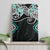 Turquoise Aotearoa Tukutuku Manawa Tapu Canvas Wall Art Ta Moko Toi Maori