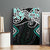 Turquoise Aotearoa Tukutuku Manawa Tapu Canvas Wall Art Ta Moko Toi Maori